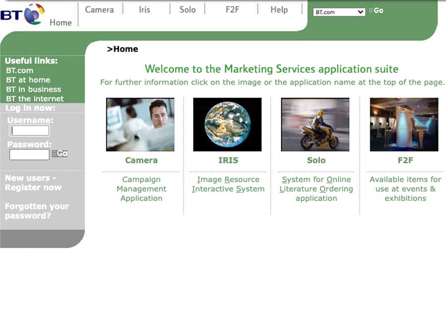 Thumbnail image of BT Marketing Services website