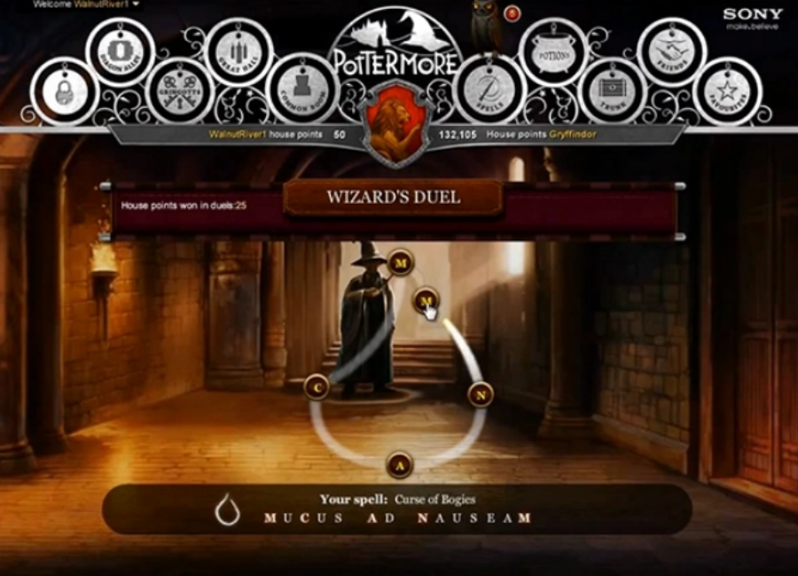 Thumbnail image of Pottermore website